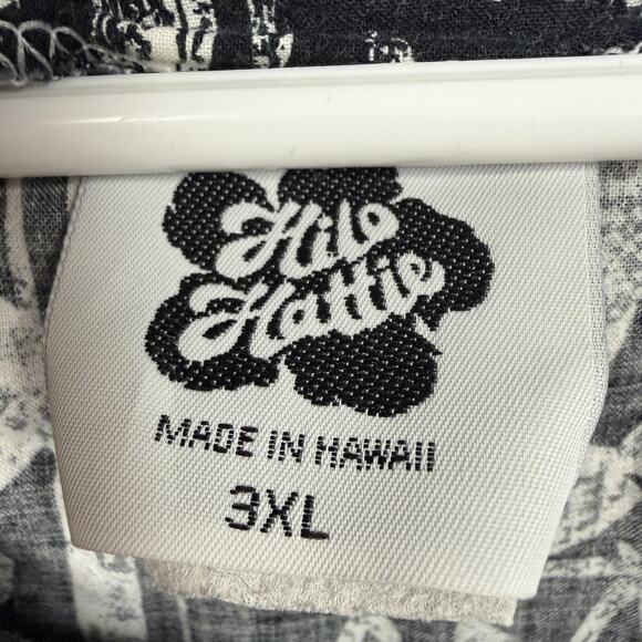 Vintage 90s Y2K Hilo Hattie Dress 3XL Plus Hawaiian Aloha Muumuu Tribal Coastal - Picture 4 of 10